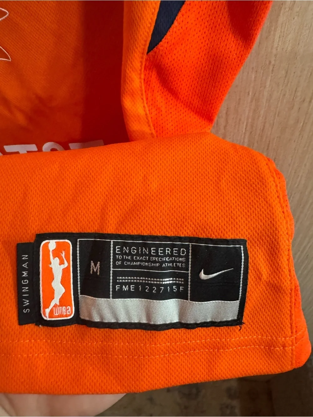 Women's Nike WNBA Connecticut Sun #35 Jones Orange 2019 Swingman Jersey Medium